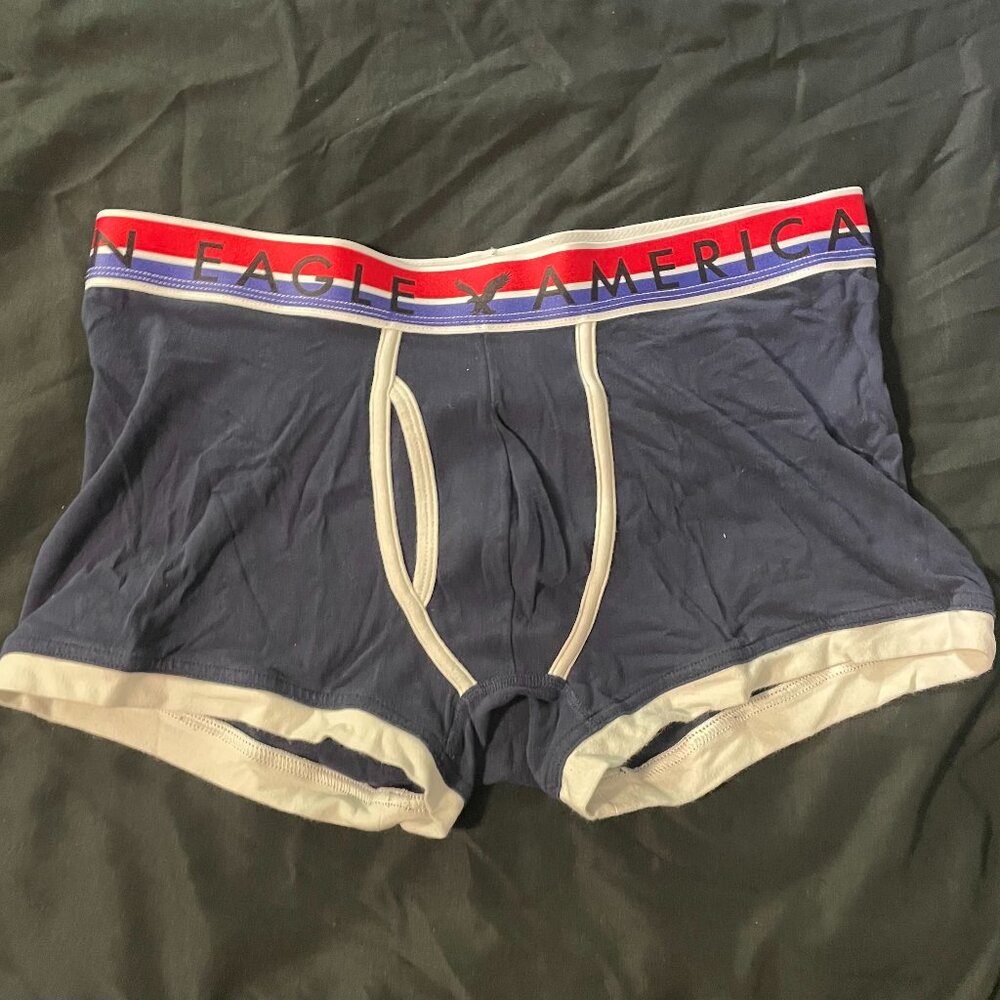 American Eagle Men's Vintage Boxer Brief Trunk Americana Patriotic - Size Medium